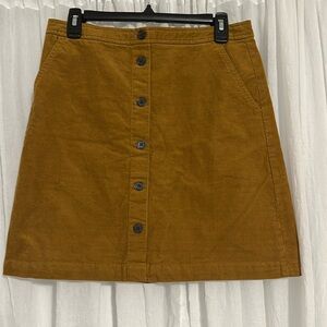 Camel Corduroy J. Crew Skirt